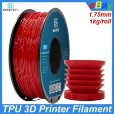 Geeetech filamento stampante 3D TPU 1 kg 1,75 mm rosso 95 A filamento morbido alto elastico