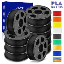 JAYO 10KG PLA 1,75mm Filamento per stampante 3D 1,1KG Nessun groviglio ±0,02mm
