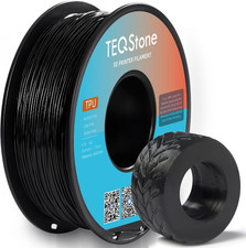 Filamento in TPU, 1,75 Mm, Nero, Bobina Da 1 Kg, 95 A, Flessibile, Morbido Filam