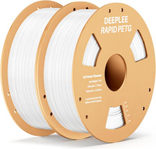 Filamento PETG Rapido 1.75 Mm, Pack Da 2 Kg (2×1 Kg) Bianco, Alta Resistenza Agl