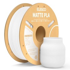 ELEGOO Filamento PLA Matte Bianco 1 kg, 1,75 mm, Opaco PLA Filamento per Stampan