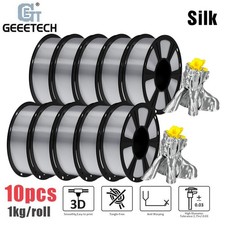 10 kg Geeetech Silk PLA argento 1,75 mm 1 kg/rotolo seta PLA stampante 3D filamento DE
