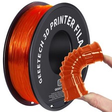 Geetech stampante 3D filamento TPU trasparente arancione 1,75 mm 1 kg per rotolo nuovo IT