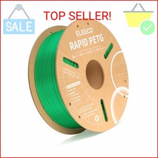 ELEGOO Filamento PETG Rapido 1,75mm Verde 1KG, Stampante 3D Alta Velocità 30-600mm/s Fi