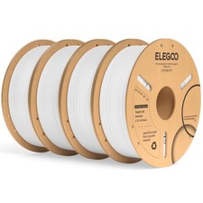 ELEGOO Filamento PLA+ 1.75mm Bianco 4KG, Filamento PLA Plus per Stampante 3D, Pr