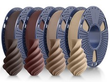 JAYO Filamento PLA Legno 1,75mm, Stampante 3D 250g*4 Legno, Acero, Noce, Ciliegio 