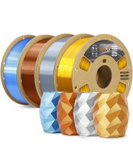 Confezione Filamento PLA Seta 1kg*4 Rotoli OVERTURE Senza Zoccoli Lucido Metallizzato