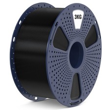 SUNLU Filamento PLA ad alta velocità 1,75 mm, 3 kg (6,6 libbre) bobina grande, 3 kg nero 