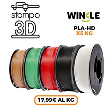 5KG WINKLE Filamento PLA-HD | PLA 1,75 mm | 5 kg Bobine da 1000gr