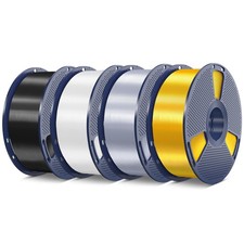 Filamento stampante 3D seta PLA confezione da 4 kg 1,75 mm 0,02 mm lucido Sunlu Plus lucido