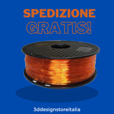 Filamento Flessibile TPU ARANCIO TRASPARENTE 95A 1KG stampante 3D printer TPU