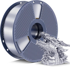 SUNLU Silk PLA+ Filament 1.75Mm, Chrome like Gloss Finish, Smooth Silk Texture,