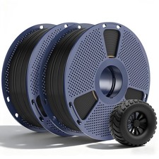 Filamento stampante 3D TPU 1,75mm 1kg confezione da 2 pezzi nero precisione dimensionale +/-