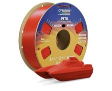 Filamento stampante 3D Overture per stampa 3D - PETG rosso 1,75 mm/1 kg scatola aperta
