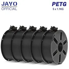 JAYO 5 x 1,1KG  Nero PETG 1,75mm Filamento per stampante 3D Elevata tenacità
