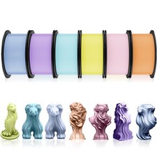 Filamento stampante 3D PLA multicolore seta opaca 1,75 mm 0,02 mm 1,5 kg confezione Pangda