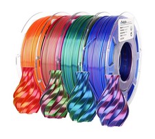 AMOLEN Silk PLA Confezione Filamento Stampante 3D, Filamento Doppio Colore Lucido 1,75mm