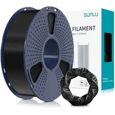 Filamento PLA+ 1,75mm Nero 1kg per Stampante 3D, resistente, preciso, SUNLU