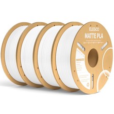 ELEGOO Filamento PLA Matte Bianco 4 kg 1,75 mm Opaco PLA Filamento per Stampante