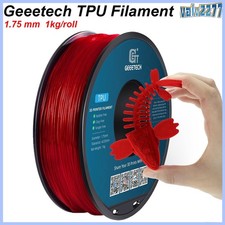 Geeetech TPU stampante 3D filamento trasparente rosso morbido ed elastico 1,75 mm 1 kg