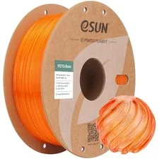 Filamento PETG 1,75 mm Arancione trasparente 1kg, alta resistenza, stampa 3D