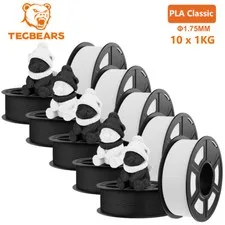 10KG TECBEARS PLA Filamento classico per stampanti 3D 600mm/s Alta velocità