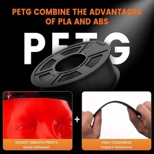 TECBEARS PETG stampante 3D filamento consumabile 1,75 mm 1 kg no groviglio grigio ordinato