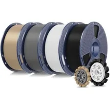 Filamento PLA+ 2.0 4kg set, resistente, veloce, 1,75mm, nero bianco grigio legno