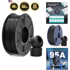 TPU 3D Printer Filament 1.75mm, High Speed 95A TPU Filament, 1KG Flexible 3D ...