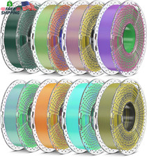 SUNLU 250G Pacchetto Filamento Doppio e Triplo Colore, Filamento Stampante 3D PLA Seta 1.7