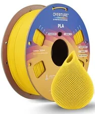 OVERTURE Filamento PLA 1.75mm - Bobina 1kg (2,2lbs) Precisione ±0.02mm, in Carto