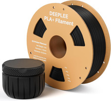 PLA+ Filamento 1.75 Mm - Bobina Da 1 KG, Nero, Precisione ±0.02 Mm, Maggiore Res