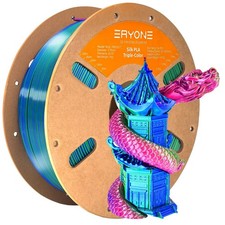 ERYONE Filamento di seta tricolore PLA-1 kg, triplo rosso blu verde 