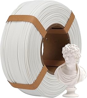 eSUN Matte PLA Refill Filament 1.75mm, 3D Printing Filament No Spool, Color Luster, Frosted Texture, 1kg Spool (2.2 LBS) for 3D Printers, Cream White