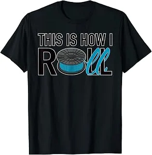3D PLA Filament ABS Printing Roll T-Shirt 1.75mm 3mm T Shirt, Black, S