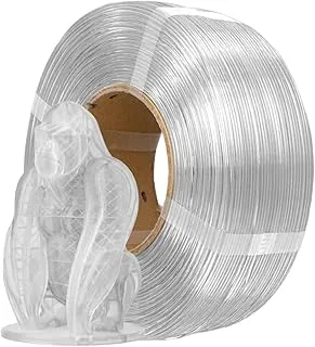 AzureFilm PETG Filament Hyper Speed Refill 1.75mm - No Spool - 1kg - For High Speed 3D Printing - Strong, Durable - Compatible with Master Spool and Bamboo (Clear, 1kg)
