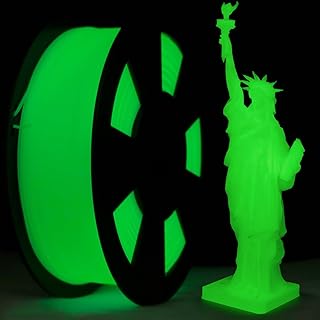 ZIRO PLA PRO 3D Printer Filament 1.75mm Glow in the Dark Color Series 1kg (2.2lb), Dimensional Accuracy +/- 0.02mm, GID Green
