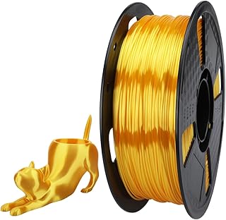 CC3D Filamento in TPU setoso giallo dorato 1,75 mm 1 kg materiali di stampa 3D FDM Flessibile TPU Filamento di seta per stampante 3D 57D TPU più duro del filamento TPU di seta 98A
