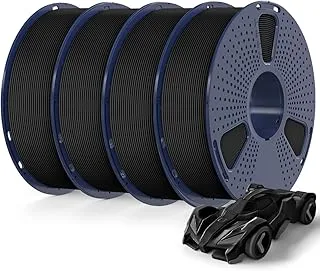 SUNLU PETG Filament 1.75 mm 4 kg Black, Print Speed 30-600 mm/sec, Durable and Easy to Use, 4 x 1 kg Spools
