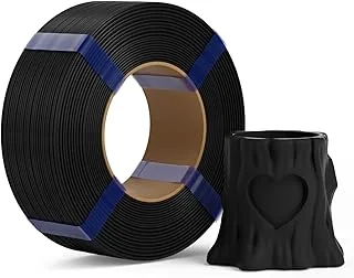 DEEPLEE PLA Basic Filament 1.75 mm, Pack Without Spool Zero Waste, Black 1 kg, Accuracy ±0.2 mm, Anti Tangle Wrap for FDM 3D Printers