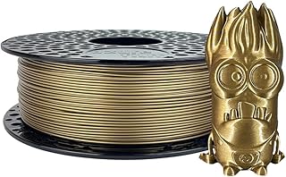 AzureFilm Original PLA Filament for 3D Printer 1.75mm - 1kg Spool - Easy to Print - High Precision - Smooth Surface - Ideal for Prototypes (Gold, 1kg)