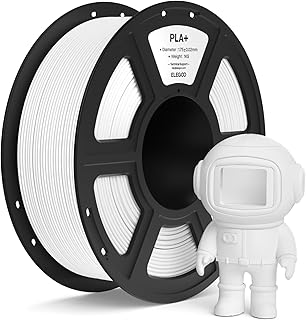 ELEGOO PLA+ Filamento 1,75mm Bianco 1KG, PLA Plus ad Alta Resistenza per Stampanti 3D, Precisione Dimensionale +/- 0,02mm, Bobina da 1kg (2,2lbs) Compatibile con la Maggior Parte delle Stampante 3D