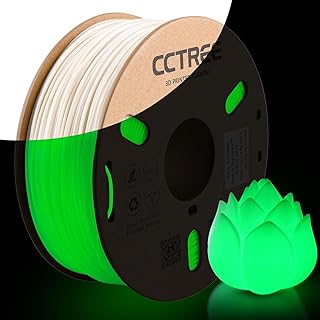 CCTREE Filamento per stampante 3D in TPU che si illumina al buio da 1,75 mm, bobina da 1 kg, durezza 95A, precisione dimensionale +/- 0,03 mm, bobina da 1 kg, verde brillante