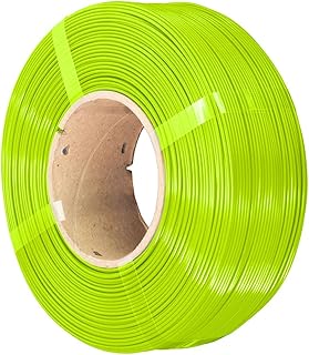 AzureFilm PETG Filament Hyper Speed Refill 1.75mm - No Spool - 1kg - For High Speed 3D Printing - Strong, Durable - Compatible with Master Spool and Bamboo (Neon Lime, 1kg)