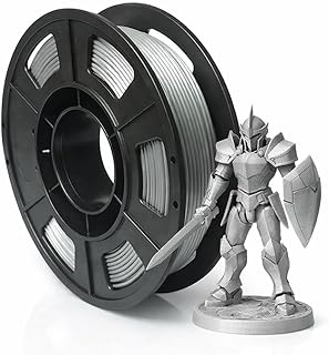 PLA Silk Filament 1.75mm, 3D Printer Filament, Dimensional Accuracy +/- 0.02mm, Printing with Most FDM 3D Printers, Silver