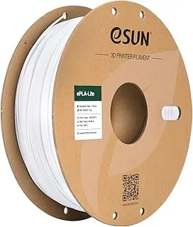eSUN PLA Filament 1.75mm, Modified Filament for PLA 3D Printer, Dimensional Accuracy +/- 0.02mm, 1kg Spool (2.2Lbs) 3D Printing Filament for 3D Printers, Cool White