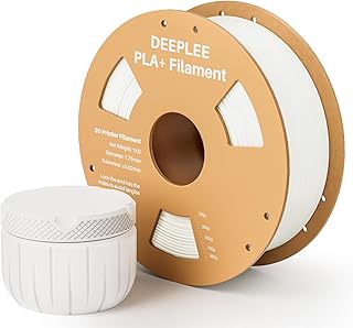 DEEPLEE PLA+ Filament 1.75mm - 1kg Spool - White, Accuracy ±0.2mm, Higher Strength and Tenacity, for FDM 3D Printers