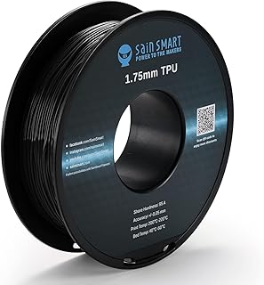 SainSmart Black Flexible TPU 3D Printing Filament, 1.75 mm, 0.8 kg, Dimensional Accuracy +/- 0.05 mm