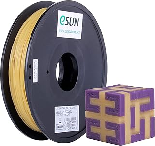 eSUN PVA Filament Water Soluble 1.75mm, 3D Printer PVA Filament, Dimensional Accuracy +/- 0.05mm, 0.5kg Spool (1.1 LBS) 3D Printing Materials for 3D Printer, Natural