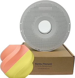 Bambu Lab PLA Glow – Filamento 3D fosforescente (glow-in-the-dark) con polvere luminosa, facile da stampare, bobina riutilizzabile, 1.75 mm, Filamento con Bobina, 1 kg, Arancione